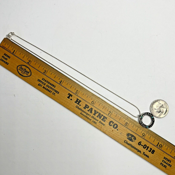 Sterling Silver 925 Bili Peace Love Dream Turquoise Charm With 16" Necklace - Picture 7 of 7